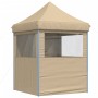 Pop-up-Faltzelt mit 4 beigen Seitenwänden von vidaXL, Zelte und Pavillons - Ref: Foro24-4004999, Preis: 143,59 €, Rabatt: %