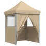 Pop-Up Folding Party Tent with 4 Beige Side Walls by vidaXL, Tents and gazebos - Ref: Foro24-4004999, Price: 143,59 €, Discou...