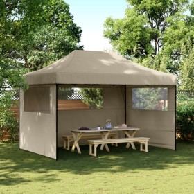 Pop-Up-Faltpartyzelt mit 3 taupefarbenen Seitenwänden von vidaXL, Zelte und Pavillons - Ref: Foro24-4005018, Preis: 158,99 €,...