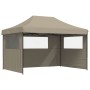 Pop-Up folding party tent with 3 taupe side walls by vidaXL, Tents and gazebos - Ref: Foro24-4005018, Price: 158,99 €, Discou...