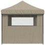 Pop-Up folding party tent with 3 taupe side walls by vidaXL, Tents and gazebos - Ref: Foro24-4005018, Price: 158,99 €, Discou...