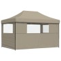 Pop-Up folding party tent with 3 taupe side walls by vidaXL, Tents and gazebos - Ref: Foro24-4005018, Price: 158,99 €, Discou...