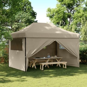 Pop-Up folding party tent with 4 taupe side walls by vidaXL, Tents and gazebos - Ref: Foro24-4005026, Price: 182,93 €, Discou...