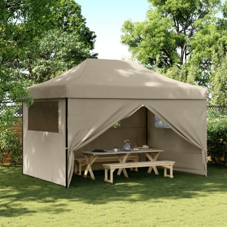 Pop-Up-Faltpartyzelt mit 4 taupefarbenen Seitenwänden von vidaXL, Zelte und Pavillons - Ref: Foro24-4005026, Preis: 190,83 €,...