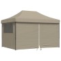 Pop-Up folding party tent with 4 taupe side walls by vidaXL, Tents and gazebos - Ref: Foro24-4005026, Price: 182,93 €, Discou...