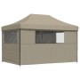 Pop-Up folding party tent with 4 taupe side walls by vidaXL, Tents and gazebos - Ref: Foro24-4005026, Price: 182,93 €, Discou...