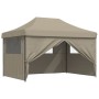 Tienda de fiesta plegable Pop-Up con 4 paredes laterales taupe de vidaXL, Carpas y cenadores - Ref: Foro24-4005026, Precio: 1...