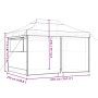 Tienda de fiesta plegable Pop-Up con 4 paredes laterales taupe de vidaXL, Carpas y cenadores - Ref: Foro24-4005026, Precio: 1...