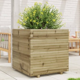 Jardinera de madera de pino impregnada 70x70x72 cm de vidaXL, Maceteros y jardineras - Ref: Foro24-3282623, Precio: 236,99 €,...