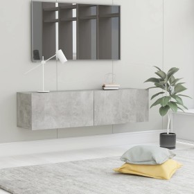 Concrete gray plywood TV cabinet 120x30x30 cm by vidaXL, TV Furniture - Ref: Foro24-801494, Price: 41,39 €, Discount: %