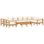 Garden sofa set with cushions 8 pieces solid acacia wood by vidaXL, Garden sets - Ref: Foro24-3214853, Price: 1,00 €, Discoun...