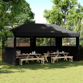 Tienda de fiesta plegable Pop-Up con 3 paredes laterales negra de vidaXL, Carpas y cenadores - Ref: Foro24-4004950, Precio: 2...