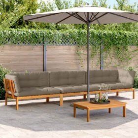 Garden pallet sofa set and cushions 4 pieces acacia wood by vidaXL, Outdoor sofas - Ref: Foro24-3209497, Price: 671,99 €, Dis...