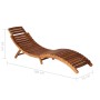 Garden sun lounger with table and cushion made of solid acacia wood. by vidaXL, Loungers - Ref: Foro24-3061598, Price: 190,38...