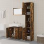 3-piece bathroom furniture set smoked oak plywood by vidaXL, Bathroom furniture - Ref: Foro24-3152716, Price: 132,71 €, Disco...