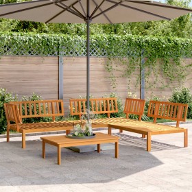 Garden pallet sofa set 4 pieces solid acacia wood by vidaXL, Outdoor sofas - Ref: Foro24-3209436, Price: 446,22 €, Discount: %