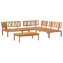 Garten-Palettensofa-Set 4-teilig aus massivem Akazienholz von vidaXL, Outdoor-Sofas - Ref: Foro24-3209436, Preis: 446,22 €, R...