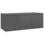 Glossy gray plywood TV cabinet 80x34x30 cm by vidaXL, TV Furniture - Ref: Foro24-801867, Price: 51,10 €, Discount: %