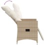 Reclining garden chair with beige synthetic rattan cushions by vidaXL, Garden chairs - Ref: Foro24-365662, Price: 119,99 €, D...