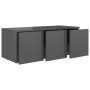 Glossy gray plywood TV cabinet 80x34x30 cm by vidaXL, TV Furniture - Ref: Foro24-801867, Price: 51,10 €, Discount: %