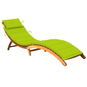 Garden lounger with solid acacia wood cushion by vidaXL, Loungers - Ref: Foro24-3061583, Price: 171,99 €, Discount: %