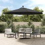 Cantilever parasol with LED lights and metal pole 350 cm gray by vidaXL, Umbrellas - Ref: Foro24-44525, Price: 180,51 €, Disc...