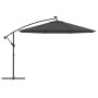 Cantilever parasol with LED lights and metal pole 350 cm gray by vidaXL, Umbrellas - Ref: Foro24-44525, Price: 180,51 €, Disc...