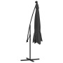 Cantilever parasol with LED lights and metal pole 350 cm gray by vidaXL, Umbrellas - Ref: Foro24-44525, Price: 180,51 €, Disc...