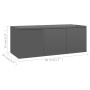 Glossy gray plywood TV cabinet 80x34x30 cm by vidaXL, TV Furniture - Ref: Foro24-801867, Price: 51,10 €, Discount: %