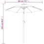 Burgundy aluminum parasol 200x224 cm by vidaXL, Umbrellas - Ref: Foro24-47208, Price: 44,66 €, Discount: %