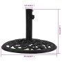 Black cast iron parasol base 48x48x33 cm by vidaXL, Umbrella bases - Ref: Foro24-317749, Price: 62,99 €, Discount: %