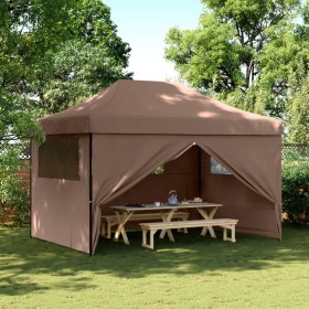 Folding Pop-Up Party Tent with 4 Brown Side Walls by vidaXL, Tents and gazebos - Ref: Foro24-4005028, Price: 168,99 €, Discou...