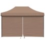 Folding Pop-Up Party Tent with 4 Brown Side Walls by vidaXL, Tents and gazebos - Ref: Foro24-4005028, Price: 169,27 €, Discou...