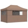 Folding Pop-Up Party Tent with 4 Brown Side Walls by vidaXL, Tents and gazebos - Ref: Foro24-4005028, Price: 169,27 €, Discou...