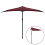 Burgundy aluminum semicircular balcony umbrella 300x155x223 cm by vidaXL, Umbrellas - Ref: Foro24-312502, Price: 48,41 €, Dis...