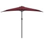 Burgundy aluminum semicircular balcony umbrella 300x155x223 cm by vidaXL, Umbrellas - Ref: Foro24-312502, Price: 48,41 €, Dis...