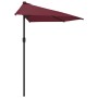 Burgundy aluminum semicircular balcony umbrella 300x155x223 cm by vidaXL, Umbrellas - Ref: Foro24-312502, Price: 48,41 €, Dis...