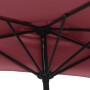 Burgundy aluminum semicircular balcony umbrella 300x155x223 cm by vidaXL, Umbrellas - Ref: Foro24-312502, Price: 48,41 €, Dis...