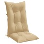 Cojines silla respaldo alto 2 uds tela beige melange 120x50x7cm de vidaXL, Cojines para sillas y sofás - Ref: Foro24-4002355,...