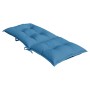 Kissen für Hochlehner, 6 Stück, blau melierter Stoff, 120 x 50 x 7 cm von vidaXL, Kissen für Stühle und Sofas - Ref: Foro24-4...