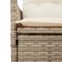 Reclining garden chair with beige synthetic rattan cushions by vidaXL, Garden chairs - Ref: Foro24-365641, Price: 123,03 €, D...