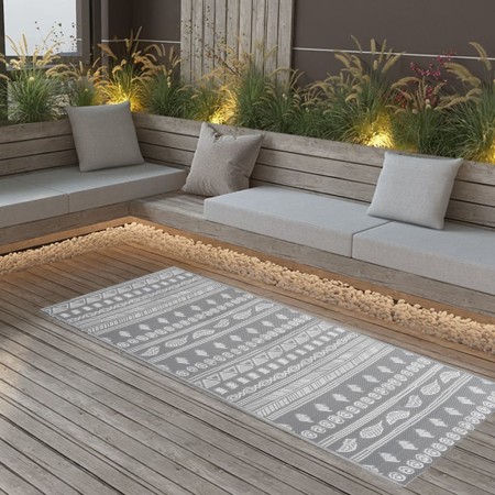 Alfombra de exterior PP gris 80x150 cm de vidaXL, Protectores para exterior - Ref: Foro24-316968, Precio: 20,58 €, Descuento: %