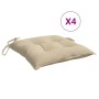 Garden chair cushions 4 pcs beige Oxford fabric 40x40x7 cm by vidaXL, Cushions for chairs and sofas - Ref: Foro24-361460, Pri...