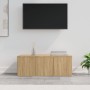 Oak-colored plywood TV cabinet 80x34x30 cm by vidaXL, TV Furniture - Ref: Foro24-801862, Price: 53,14 €, Discount: %