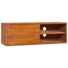 Solid teak wood wall TV cabinet 90x30x30 cm by vidaXL, TV Furniture - Ref: Foro24-289084, Price: 102,99 €, Discount: %