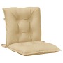 Kissen für niedrige Rückenlehne, 6 Einheiten, beige Melange-Stoff, 100 x 50 x 7 cm von vidaXL, Kissen für Stühle und Sofas - ...