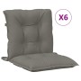 Low back chair cushions 6 units dark gray melange fabric by vidaXL, Cushions for chairs and sofas - Ref: Foro24-4002384, Pric...