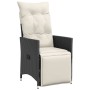 Garden recliner with black synthetic rattan cushions by vidaXL, Garden chairs - Ref: Foro24-365659, Price: 115,47 €, Discount: %