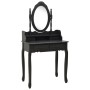 Black paulownia wood dressing table and stool set 75x69x140 cm by vidaXL, Bedroom Dressers - Ref: Foro24-289316, Price: 189,9...