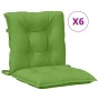 Low back chair cushions, set of 6, in green melange fabric, 100x50x7 cm. by vidaXL, Cushions for chairs and sofas - Ref: Foro...